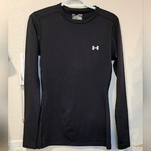 Under Armour Coldgear Longsleeve Ladie's M Top EUC Black, Fitted Base La…